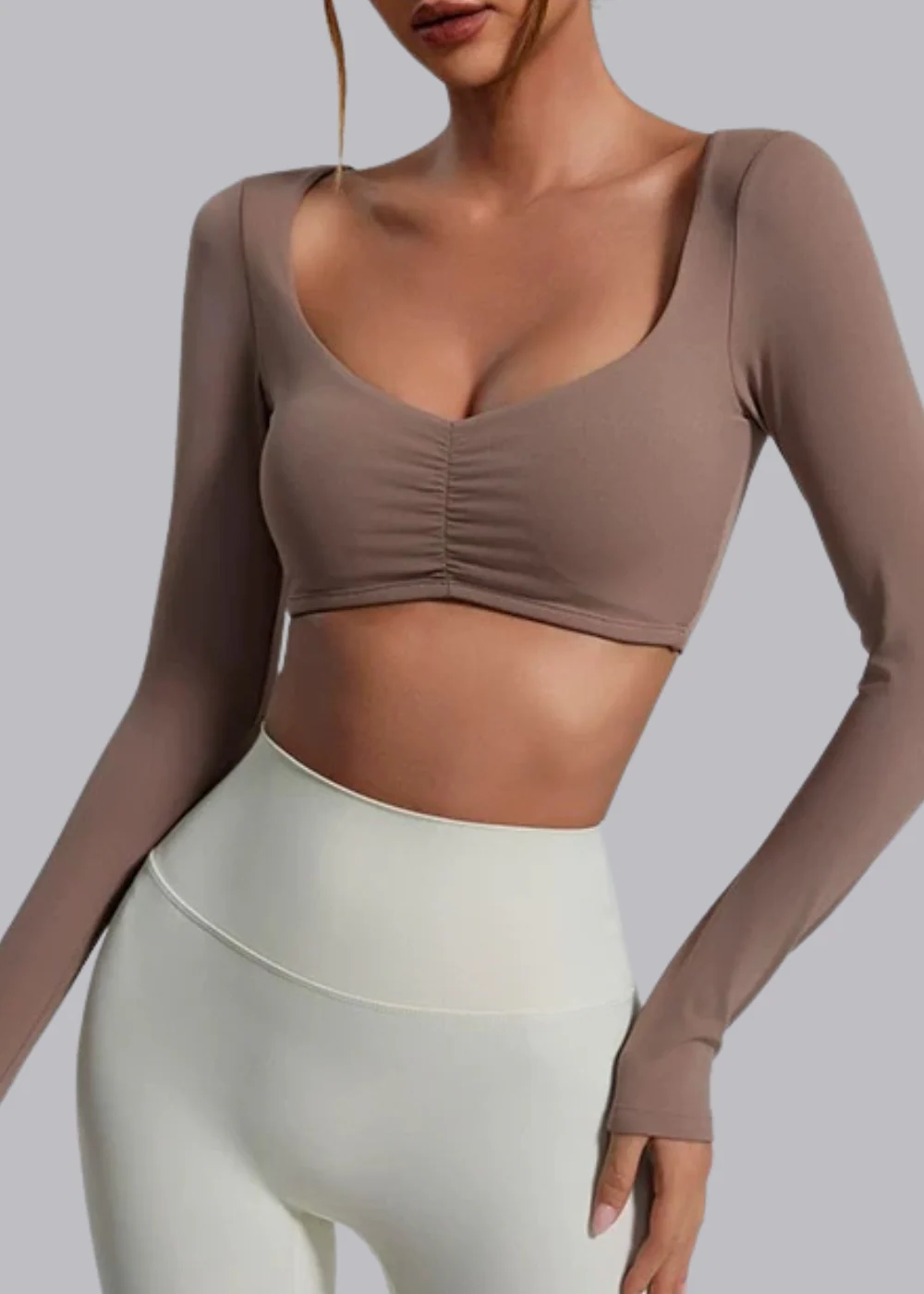 Tee-shirt Manche Longue - Brassière intégrée - Elena - Vente Finale