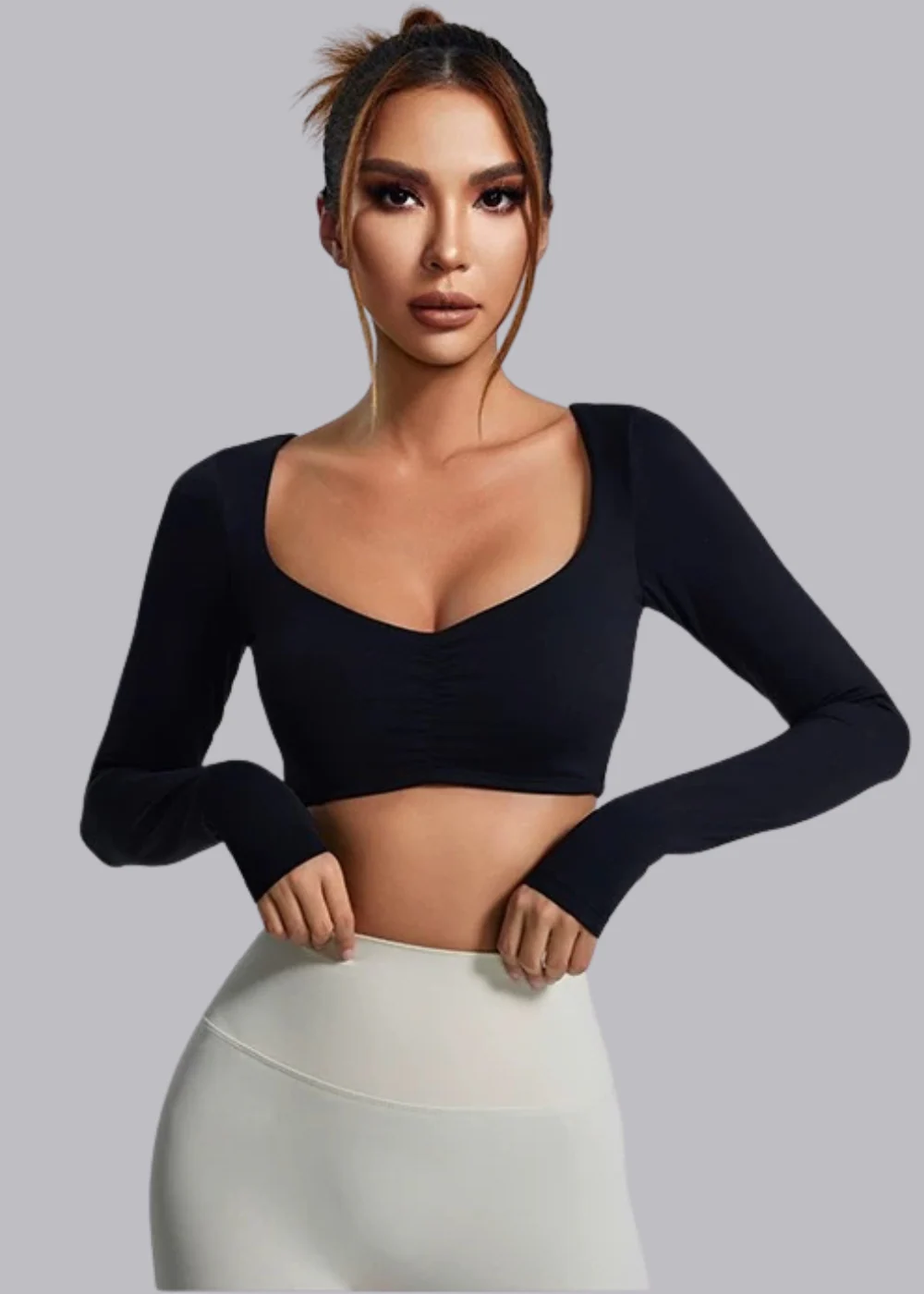 Tee-shirt Manche Longue - Brassière intégrée - Elena - Vente Finale - Image 9